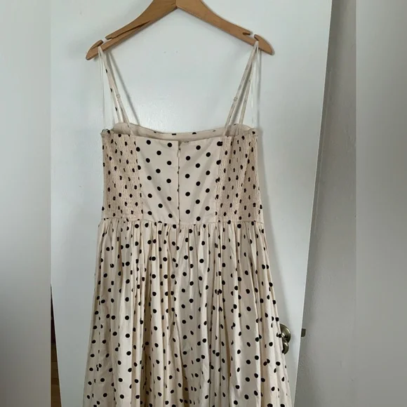 Abercrombie & Fitch Cream polka dot maxi dress XL - Picture 3 of 4